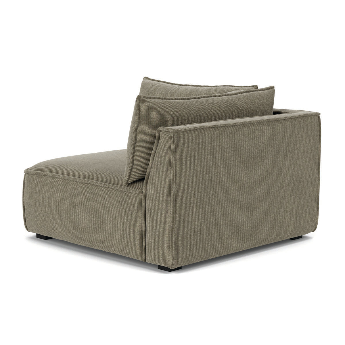 Daphne Velvet Right Corner Modular Sofa - 1 Seater Contemporary Sectional Couch for Small Spaces | Perfect for Apartments, Living Rooms & Cozy Corners