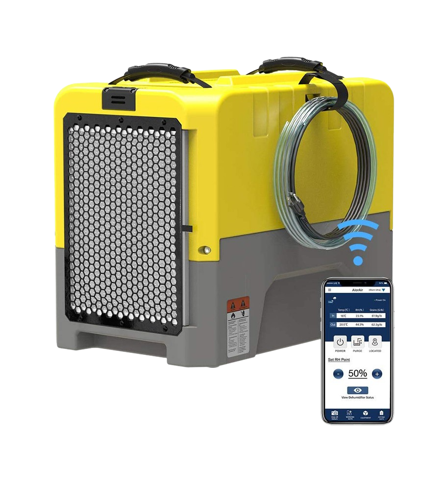AlorAir Storm LGR Extreme Commercial Dehumidifier 85 PPD with WiFi App Control - Heavy Duty Water Removal for Basement, Crawl Space & Flood Restoration