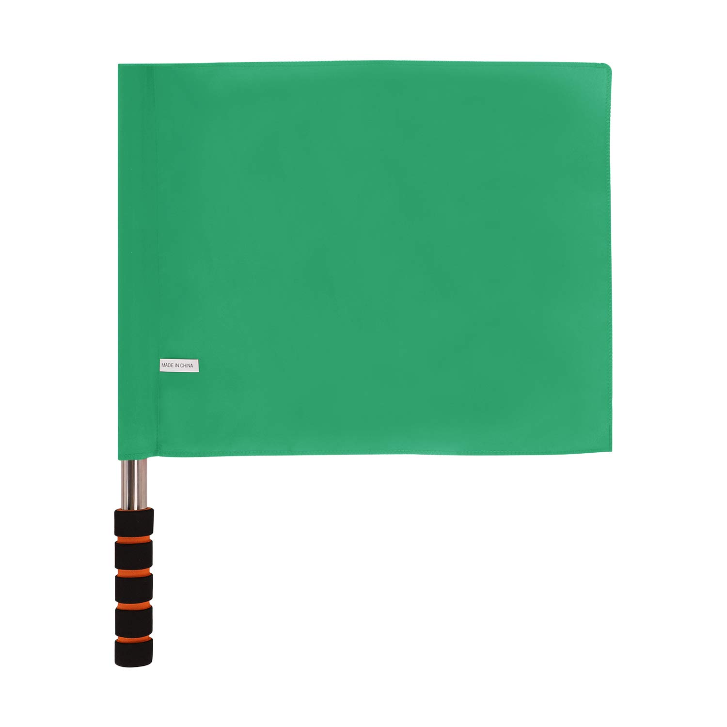 Stainless Steel Sports Referee Flags with Pole - Durable Handheld Signal Flags for Rugby, Soccer, Volleyball & Football - Perfect for Track & Field, Court Training & Athletic Competitions - Essential Linesman Command Flags for Professional & Amateur Sports