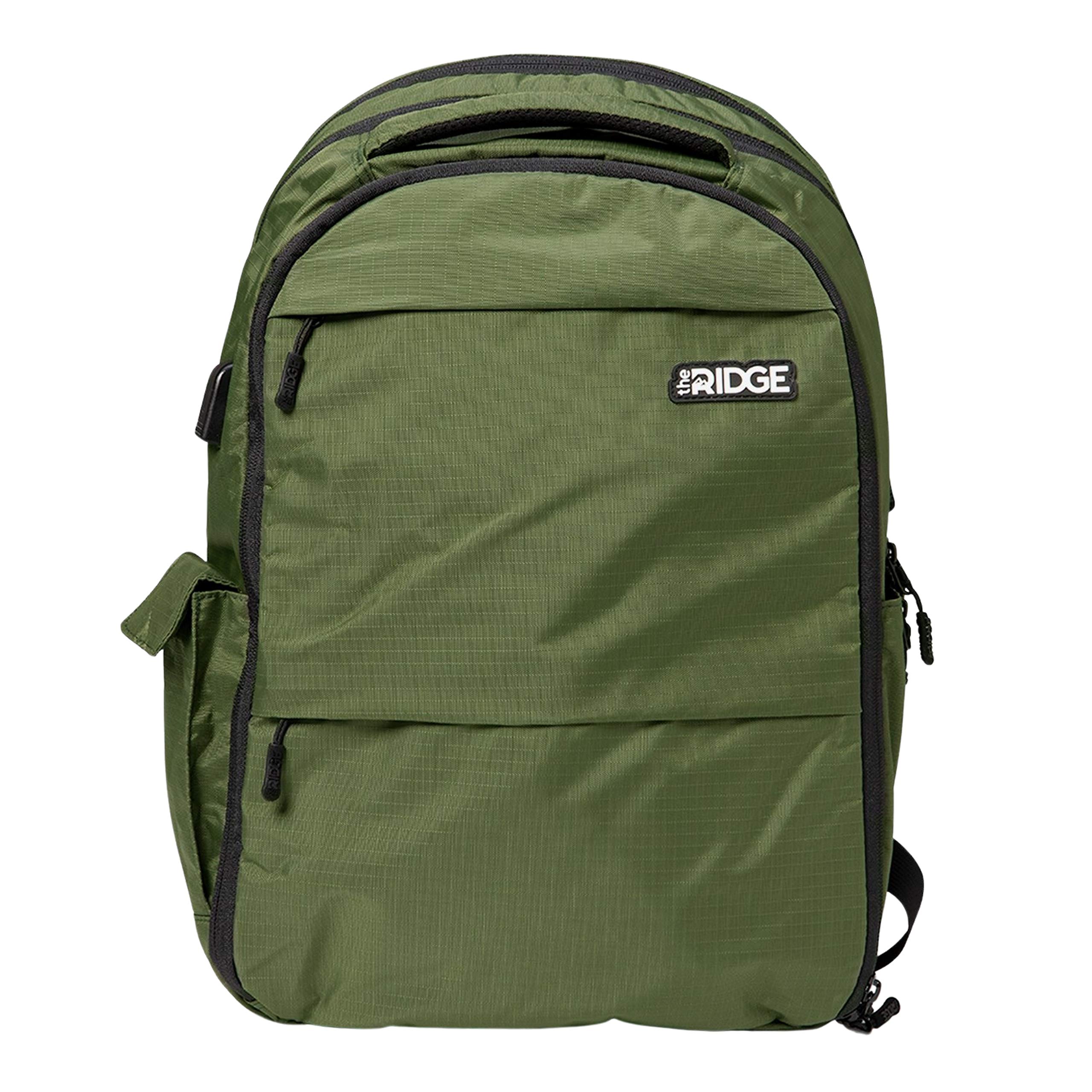 The Ridge Commuter Backpack - Lightweight Ripstop Nylon Anti-Theft Travel Backpack with Laptop Compartment | Durable EDC & Business Backpack for Men & Women | Perfect for Commuting, Work, Travel & Outdoor Adventures (Olive Green)