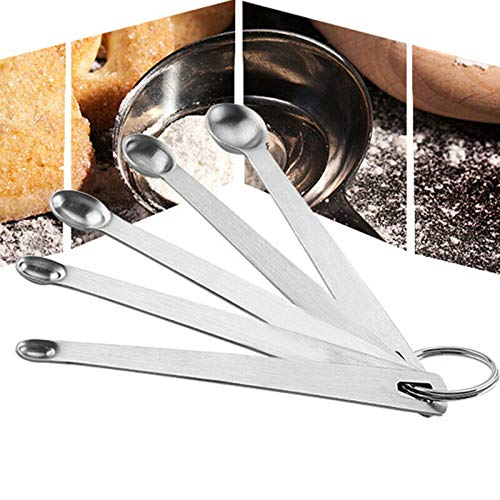 BIG BOOM® 5-Piece Stainless Steel Measuring Spoon Set - Tablespoon & Teaspoon for Baking, Cooking & Coffee - Perfect for Home Kitchen & Professional Use