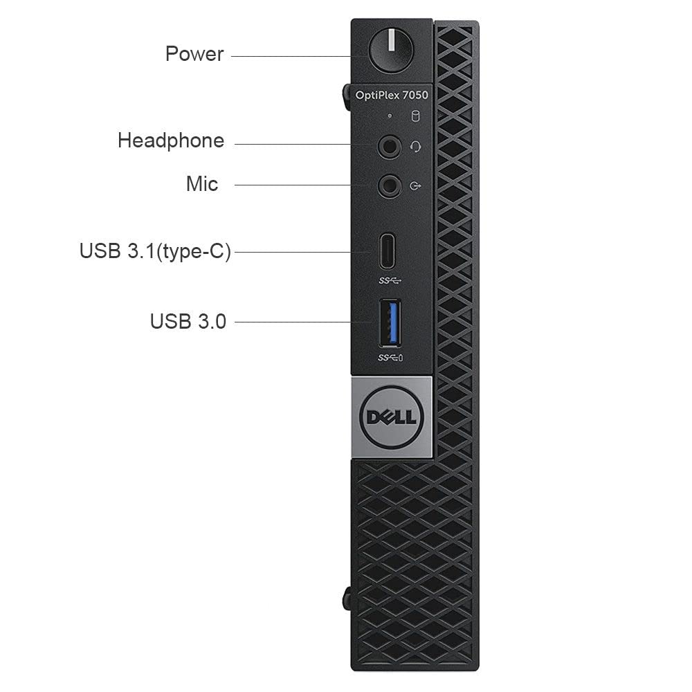 Refurbished Dell Optiplex 7050 Micro Business Desktop PC - Intel Core i5-6500T up to 3.1GHz, 16GB DDR4 RAM, 128GB M.2 SSD + 1TB HDD, WiFi, Bluetooth, HDMI, Dual Monitor Support - Windows 10 Pro (Renewed) - Perfect for Home Office, Small Business & Remote Work