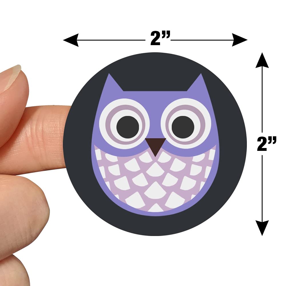 Adorable Purple Owl Planner Stickers - Cute Scrapbooking & Crafting Decals for Bullet Journals, DIY Projects, and School Supplies | Perfect for Organizing, Gift Wrapping & Creative Scrapbook Designs