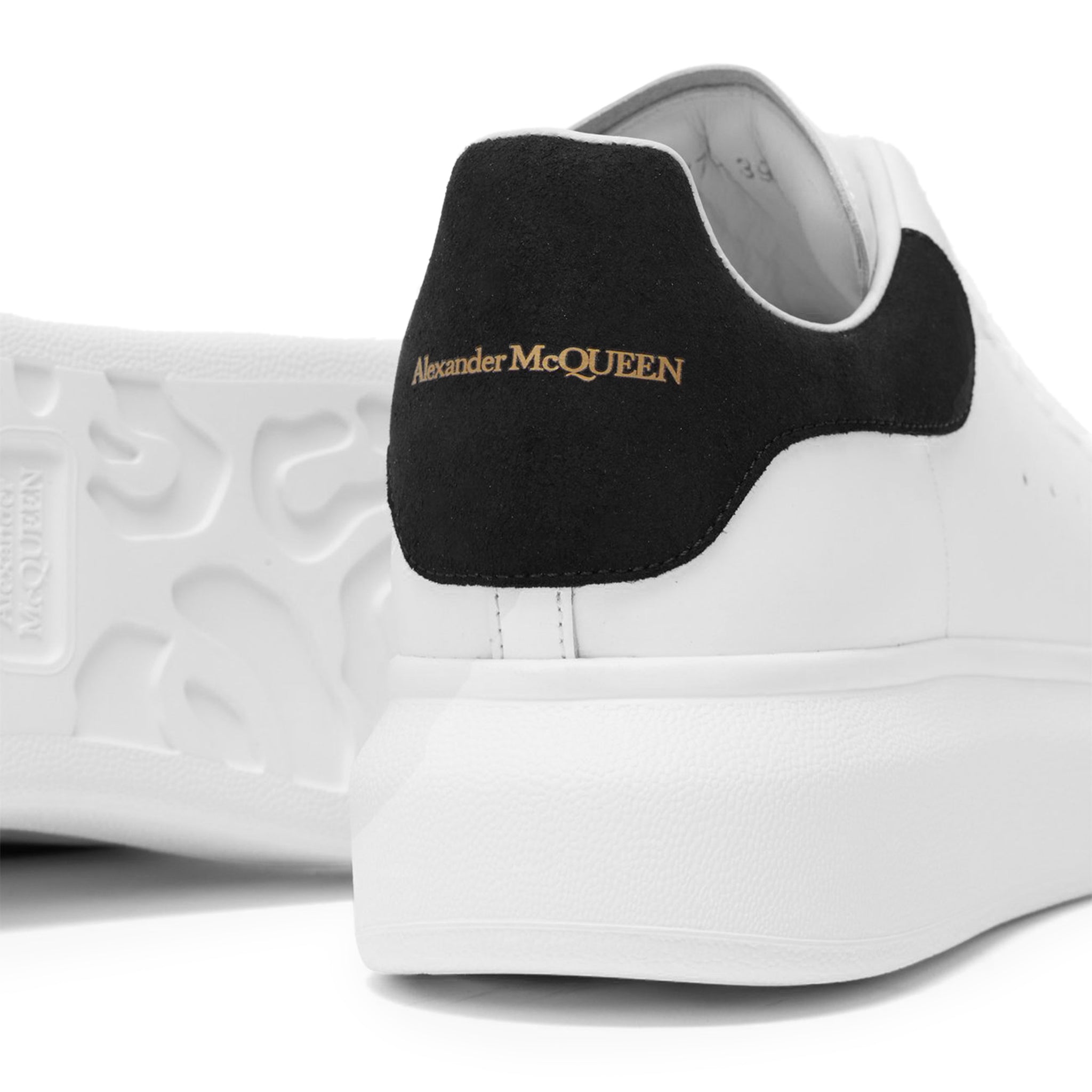 Alexander McQueen White & Black Suede Raised Sole Sneakers - Luxury Fashion Shoes for Men & Women | Perfect for Casual Wear, Street Style & Everyday Outfits