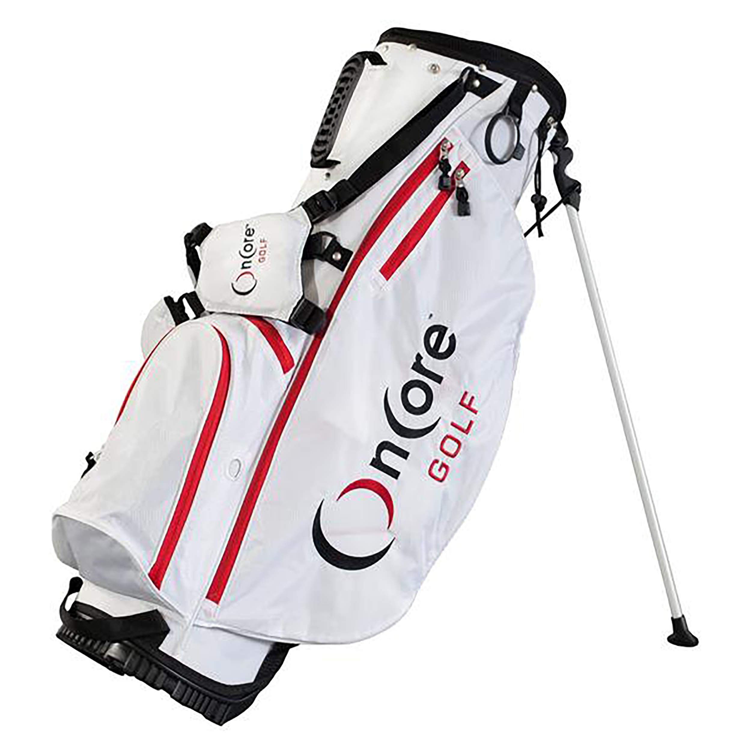 OnCore Golf Bags - Premium Stand Golf Bag with Padded Carrying Strap | Lightweight Durable Design with Full-Length Club Dividers | Includes Umbrella Holder & Removable Rain Hood | Perfect for Course Play, Driving Range & Travel
