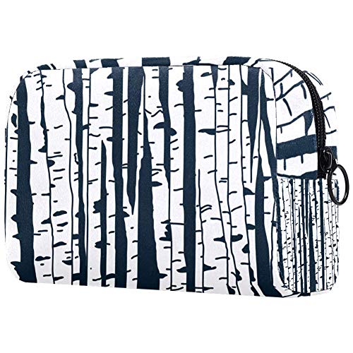 Birch Trees Cosmetic Bag - Waterproof Makeup Pouch & Travel Toiletry Organizer for Women & Girls - Perfect for Travel, Gym, and Daily Essentials Storage