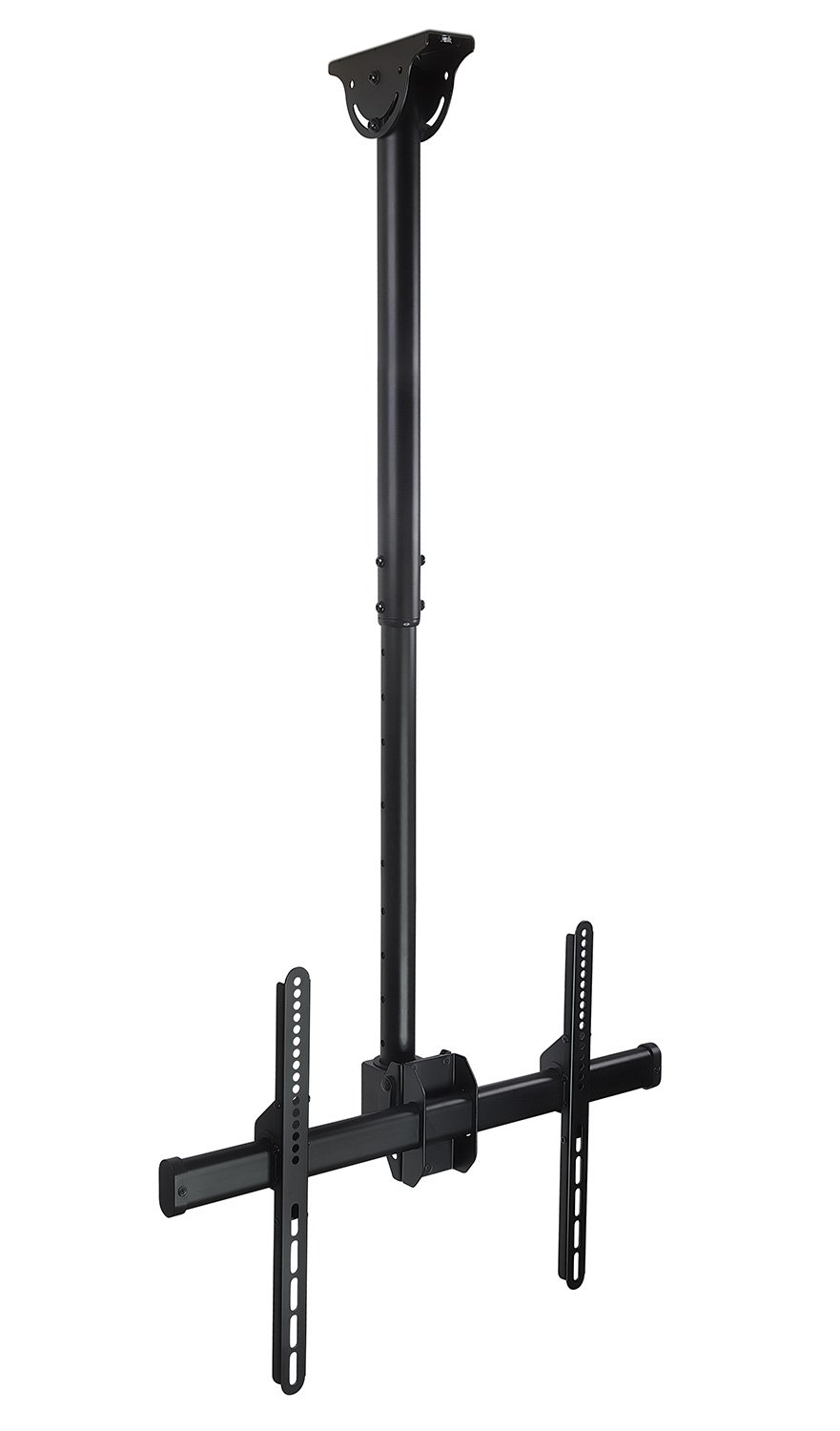 Mount-It MI-509L Black Ceiling TV Mount for 40-70 Inch Flat Screen TVs - Adjustable Height, Tilt & Swivel Bracket with VESA 600x400 Support - Perfect for Vaulted Ceilings in Living Rooms, Bedrooms & Home Theaters