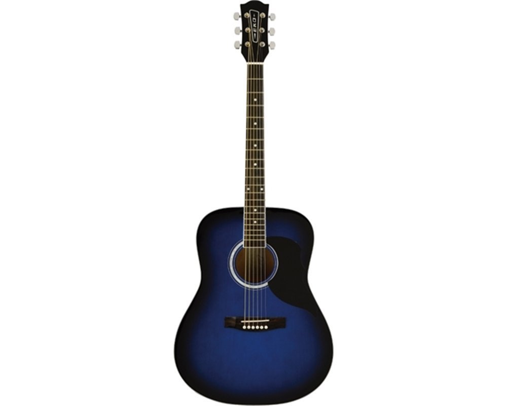 EKO 6 String Acoustic Guitar Right Handed Blue Sunburst - Perfect for Beginners, Campfire Singalongs & Live Performances (Model 06216230)