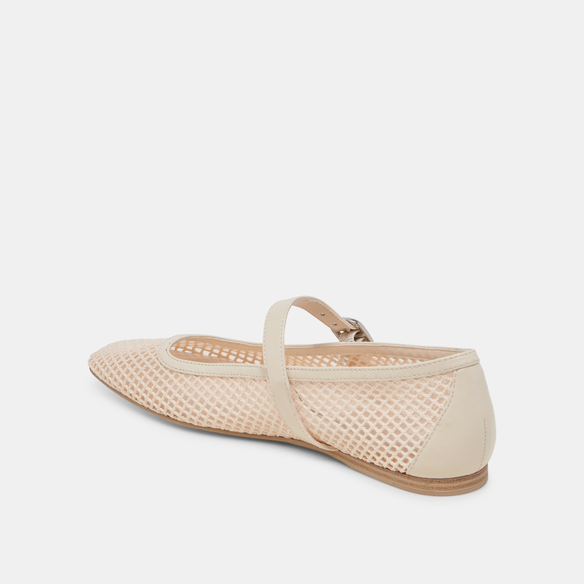 RODNI Women's Breathable Mesh Ballet Flats - Comfortable Woven Creme Slip-On Shoes for Casual Wear, Work & Travel