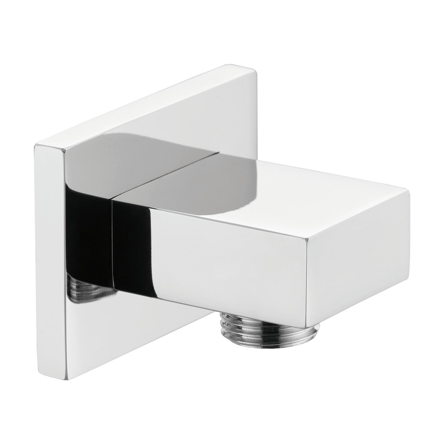 Dax Brass Square Hose Connector - Chrome Finish (DAX 079 CR) | Heavy-Duty Garden & Outdoor Watering Accessory for Faucets, Spigots & Hoses