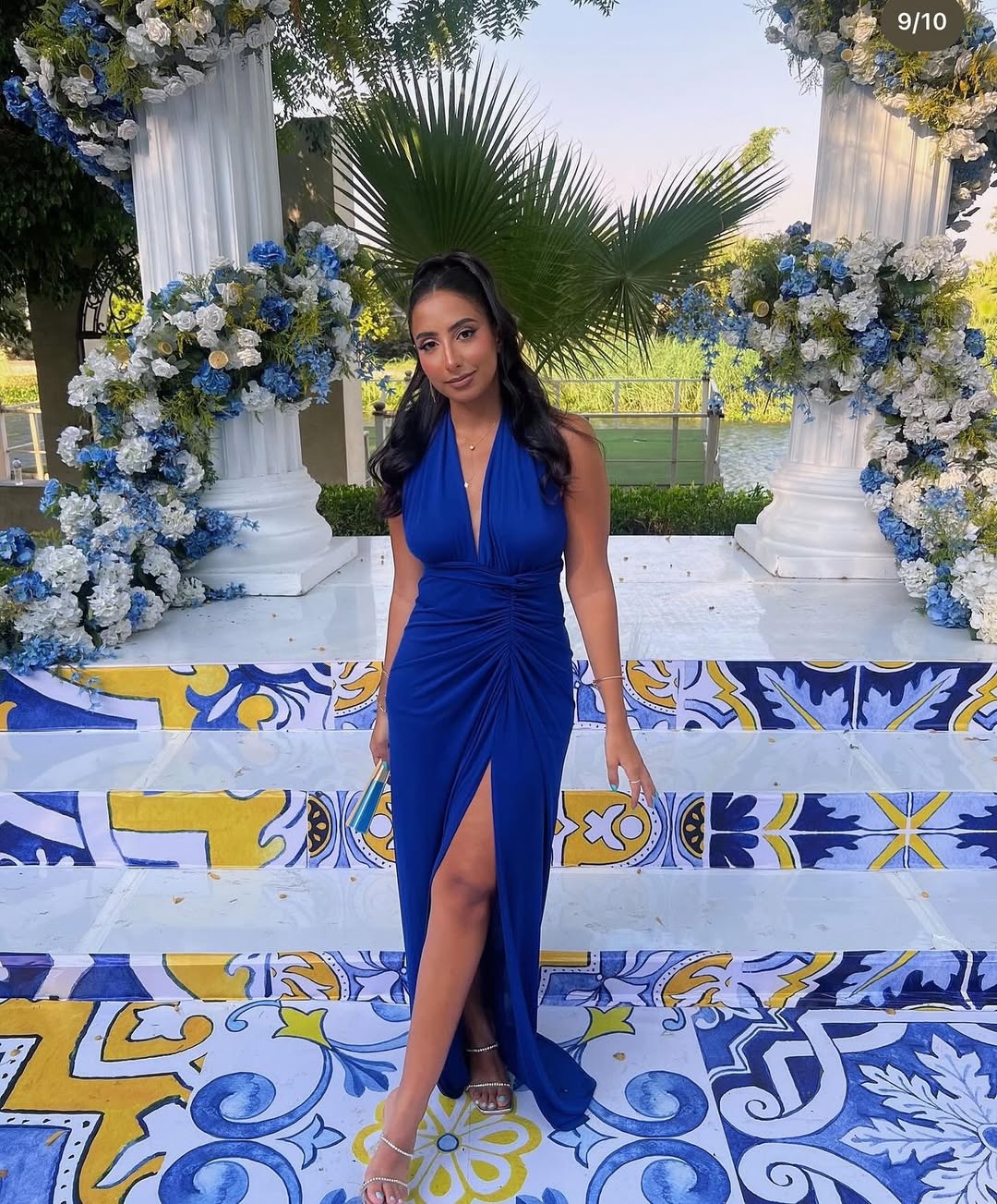 Royal Blue Deep V Neck Slit Long Prom Dress - Elegant Wedding Guest Gown J5274 | Perfect for Homecoming, Formal Events & Evening Parties
