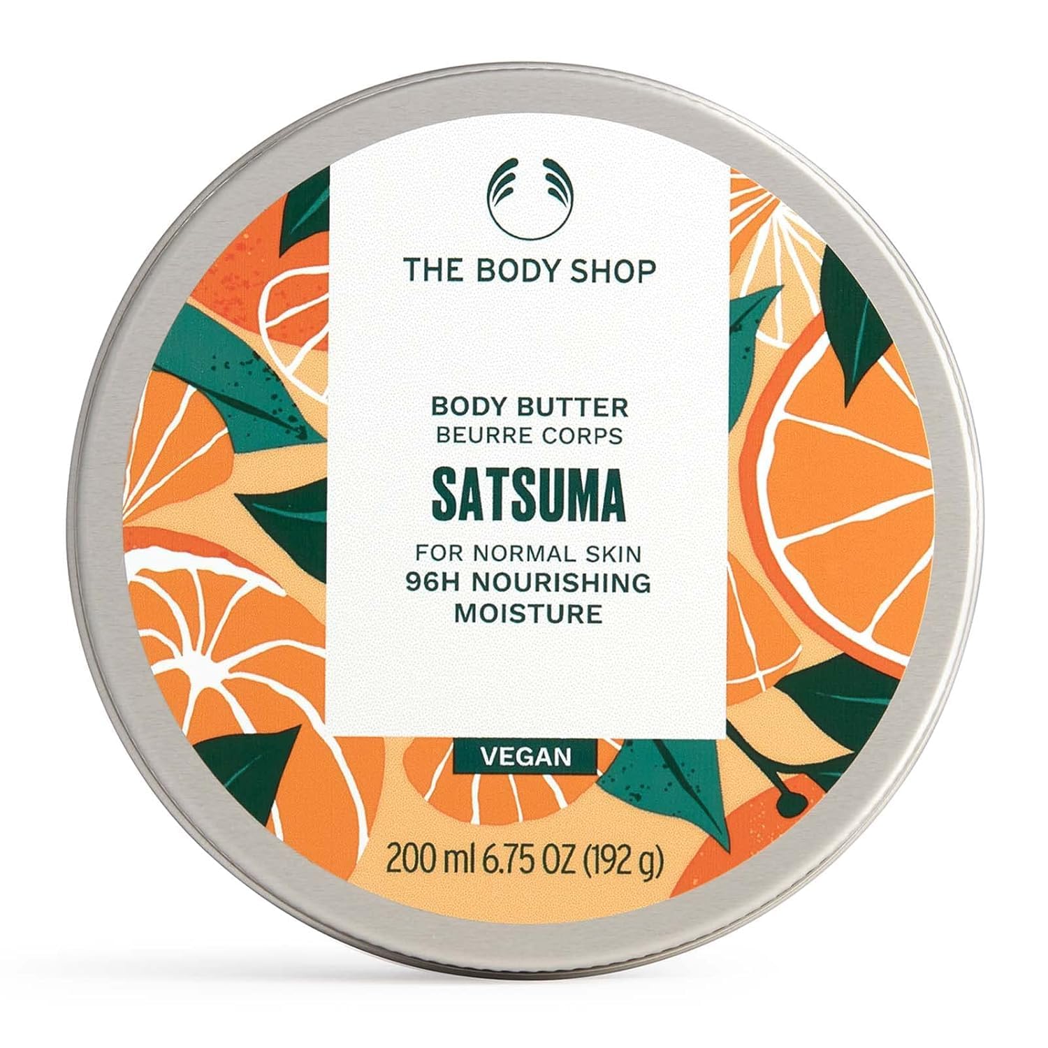 Vegan Satsuma Body Butter - Large 200ml Jar | Organic, Cruelty-Free Moisturizer for Dry Skin | Perfect for Daily Hydration & Spa Nights
