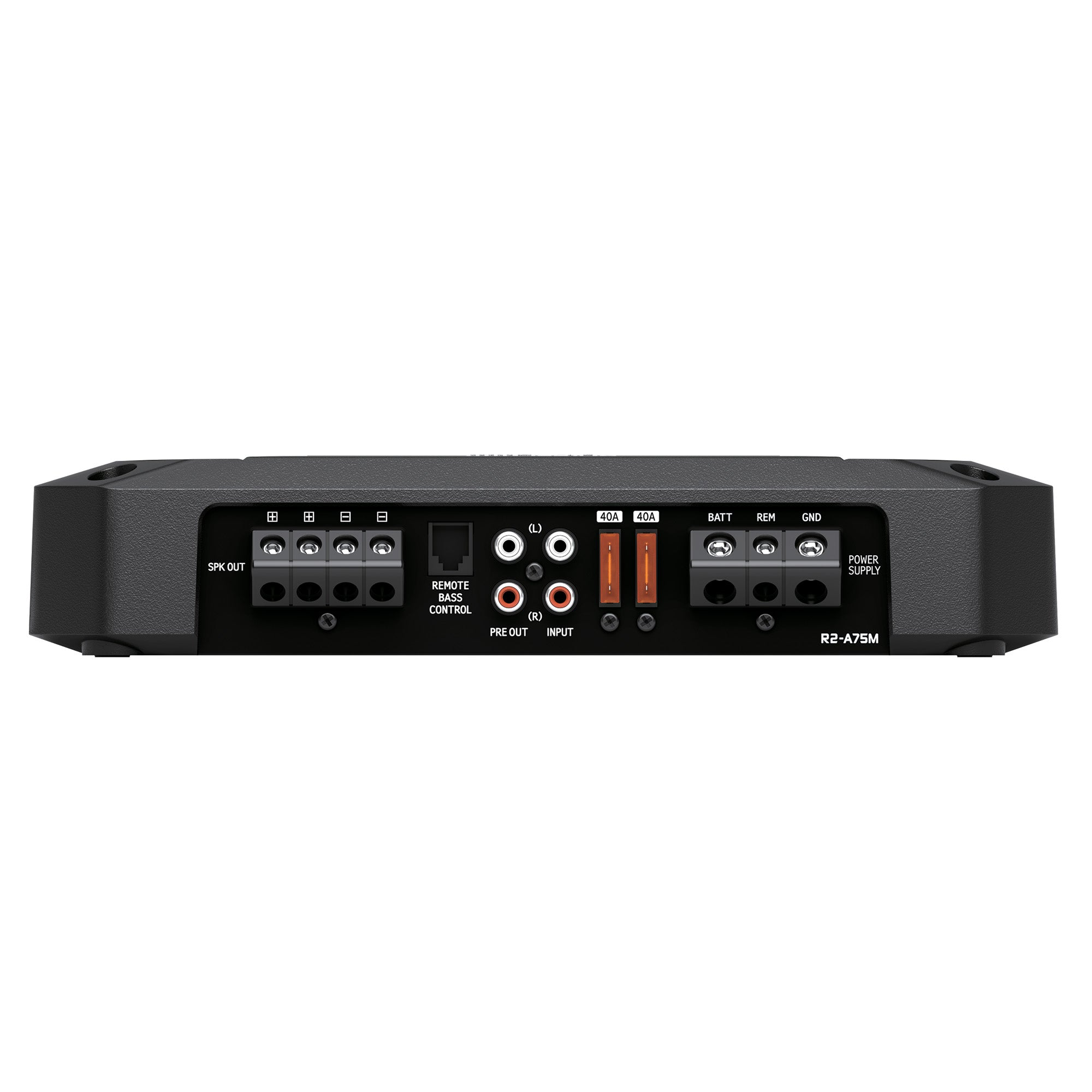 Alpine R2 A75M R Series Mono Class D Subwoofer Amplifier 750W with SoundBox TCK4 4 Gauge OFC Complete 4 GA Copper Amplifier Wiring Kit Bundle - Perfect for Car Audio Systems, Bass Boost, and Custom Vehicle Sound Installations