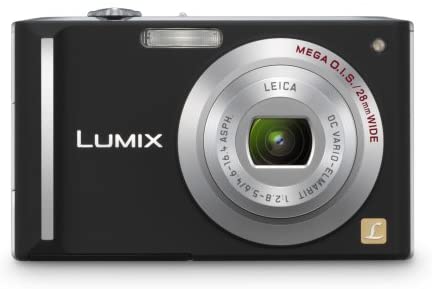Panasonic Lumix DMC FX55 12.1MP Digital Camera with 3.6x Optical Zoom - Black | Compact Point & Shoot Camera for Travel, Vlogging & Everyday Photography