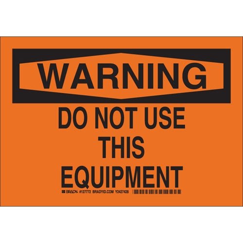 Brady 127775 Industrial Machine & Operational Safety Signs - Pack of 12 | Durable Warning Labels for Factory Equipment, Warehouse Safety & OSHA Compliance