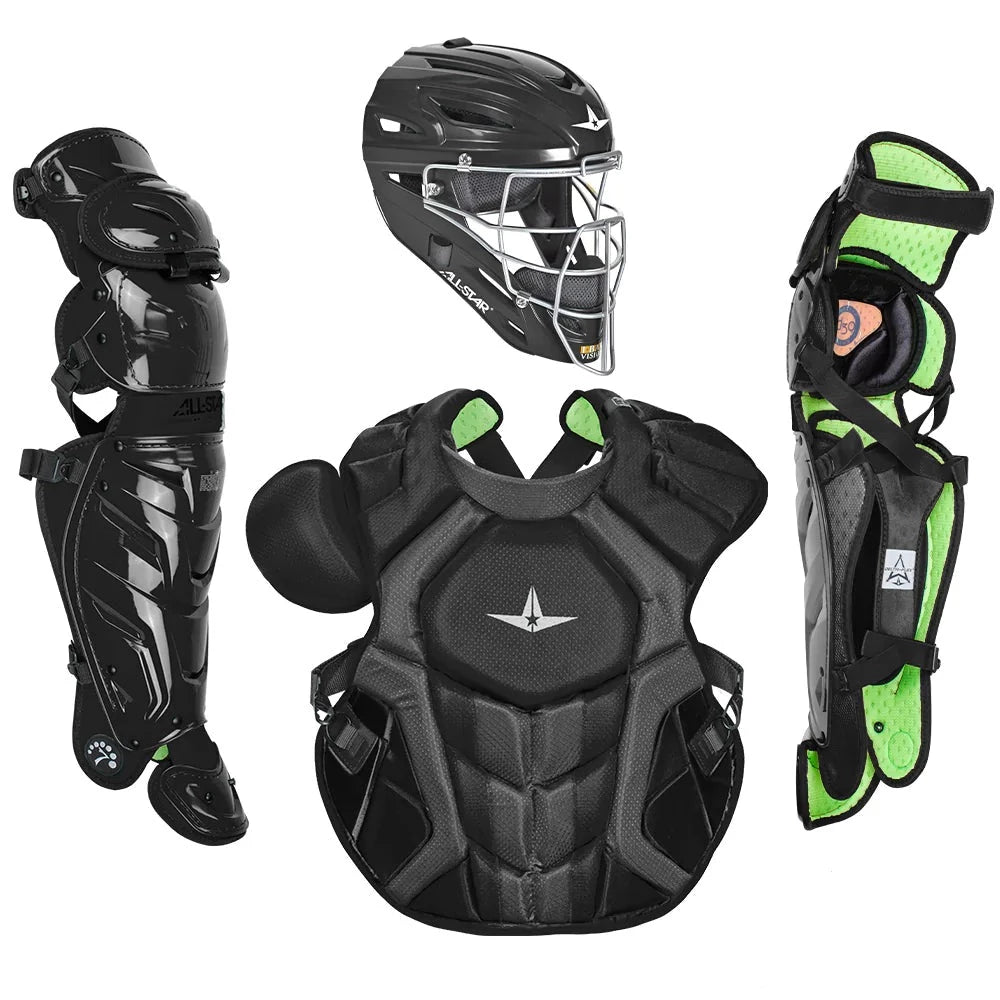 All Star Axis Pro 7S Youth Baseball Catcher’s Set for Kids Ages 9-12 - Lightweight Protective Gear for Baseball & Softball Games, Practices & Training Sessions