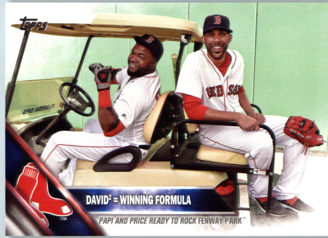 2016 Topps Baseball Card #382 David Ortiz & David Price - Winning Formula - MLB Collectible, Sports Memorabilia - Perfect for Fans, Collectors & Fantasy Baseball Enthusiasts