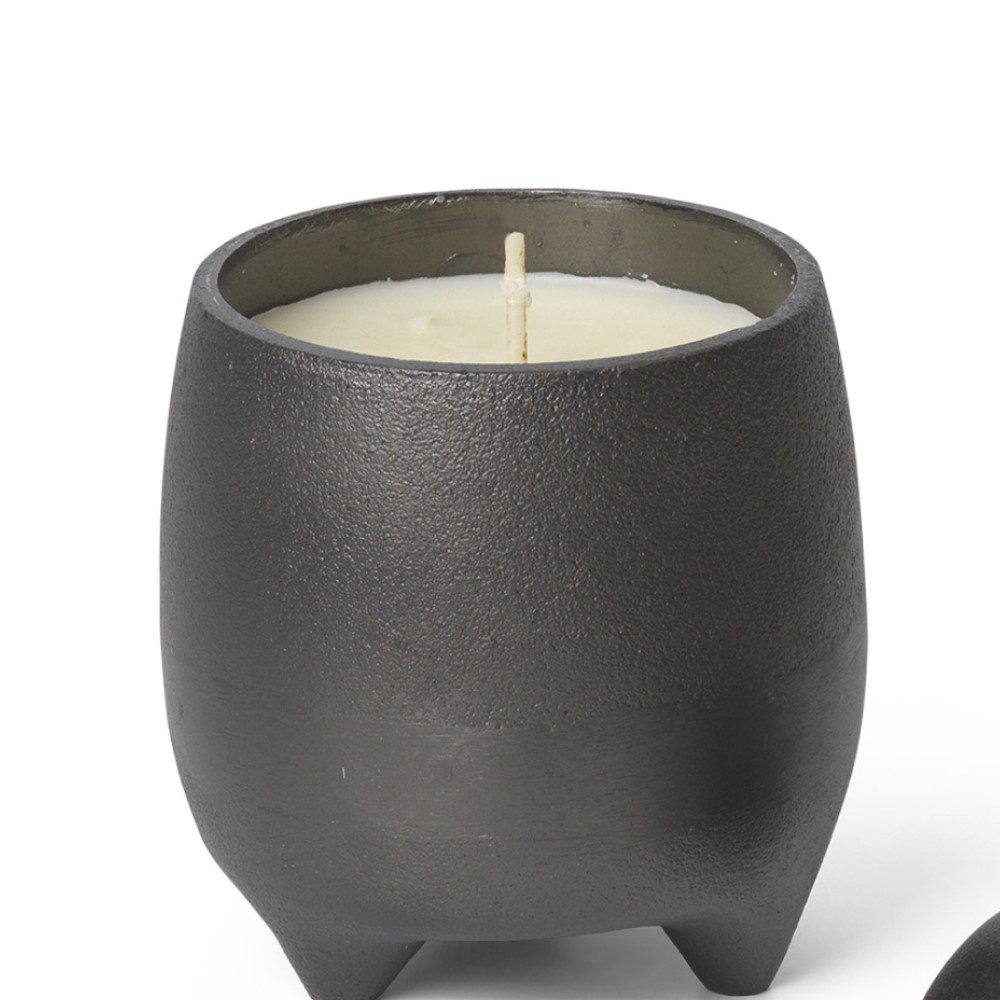 FERM LIVING Evoke Candle Holder - Modern Blackened Aluminum Candle Stand for Home Decor | Perfect for Living Room, Bedroom & Wedding Centerpieces