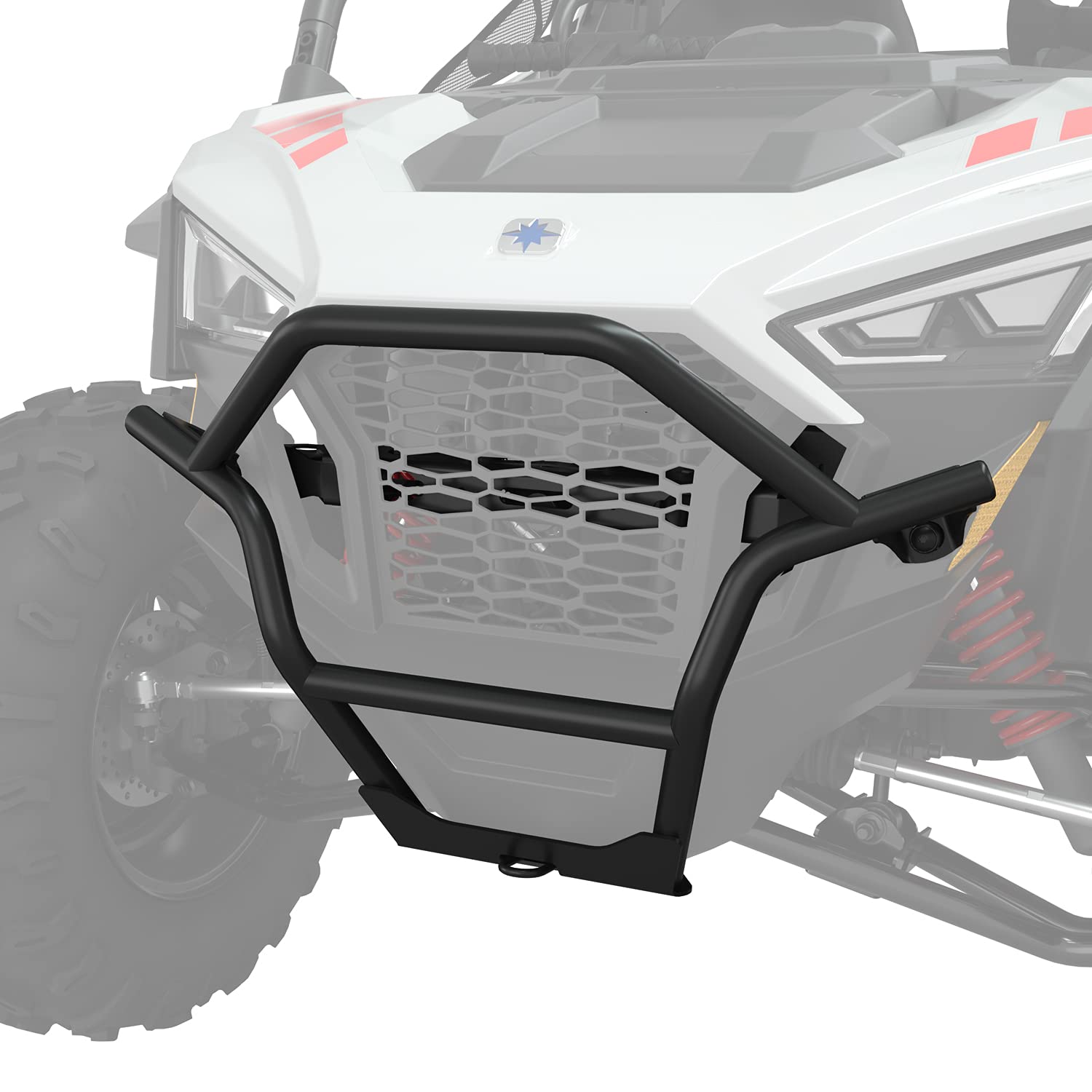 Polaris Off-Road Front Bumper for RZR, Ranger & General - Heavy Duty Steel Replacement Bumper with Winch Mount - Perfect for Trail Riding, Hunting & Off-Road Adventures
