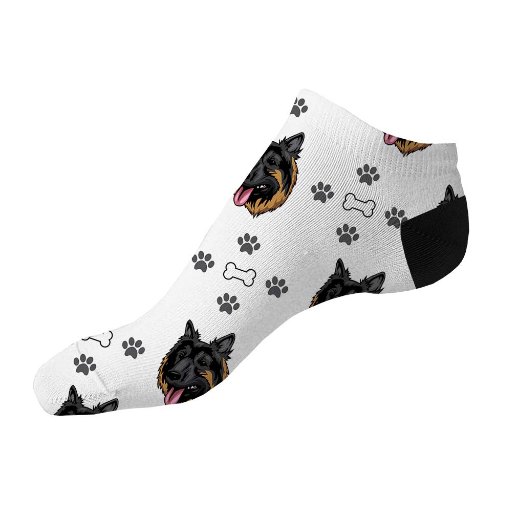 Old German Shepherd Dog No Show Socks - Breathable Polyester Ankle Socks for Women & Men - One Size Fits Most - Perfect for Casual Wear, Sneakers & Gifts