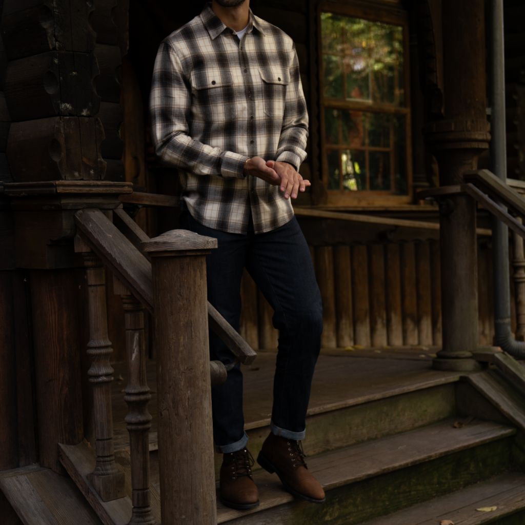 Summit Flannel Shirt for Men | Yellowstone National Park Inspired Plaid Shirt | Hiking, Camping & Outdoor Adventures