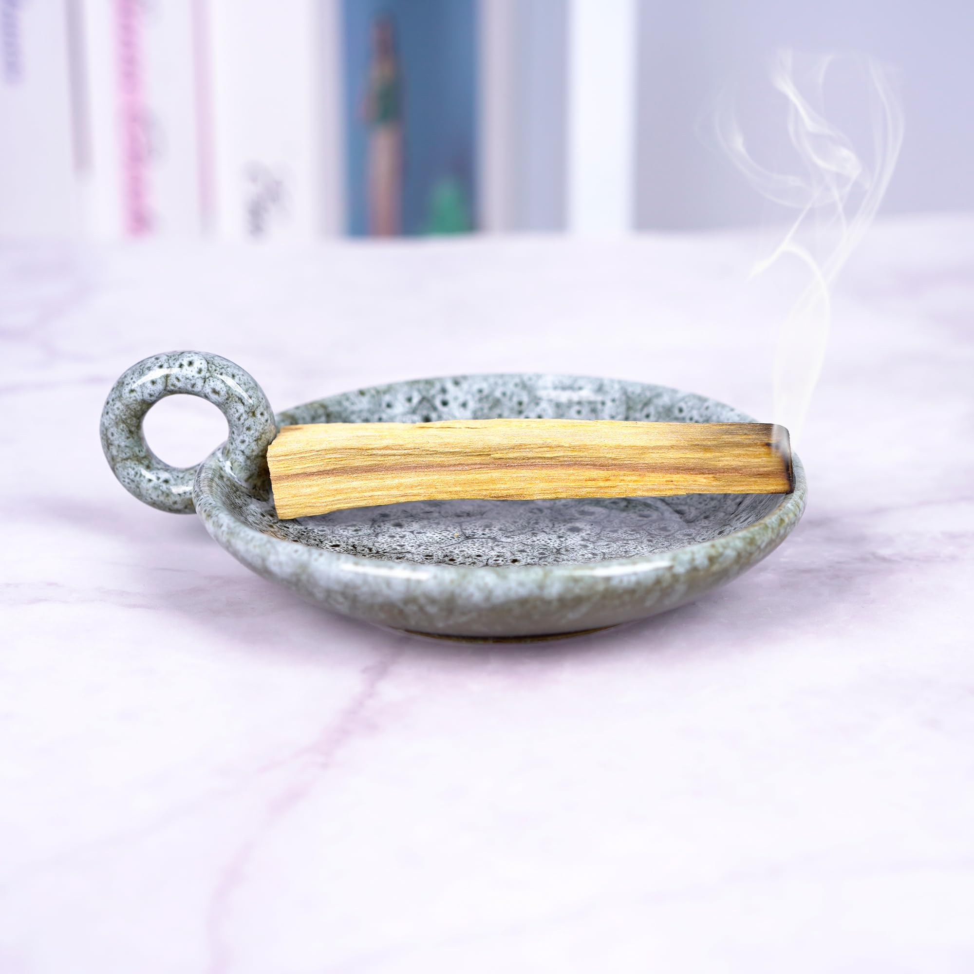 Premium Sage Burner Bowl - Smudge Bowl & Palo Santo Holder for Incense Sticks, Aromatherapy & Spiritual Cleansing - Perfect for Meditation, Yoga & Home Decor