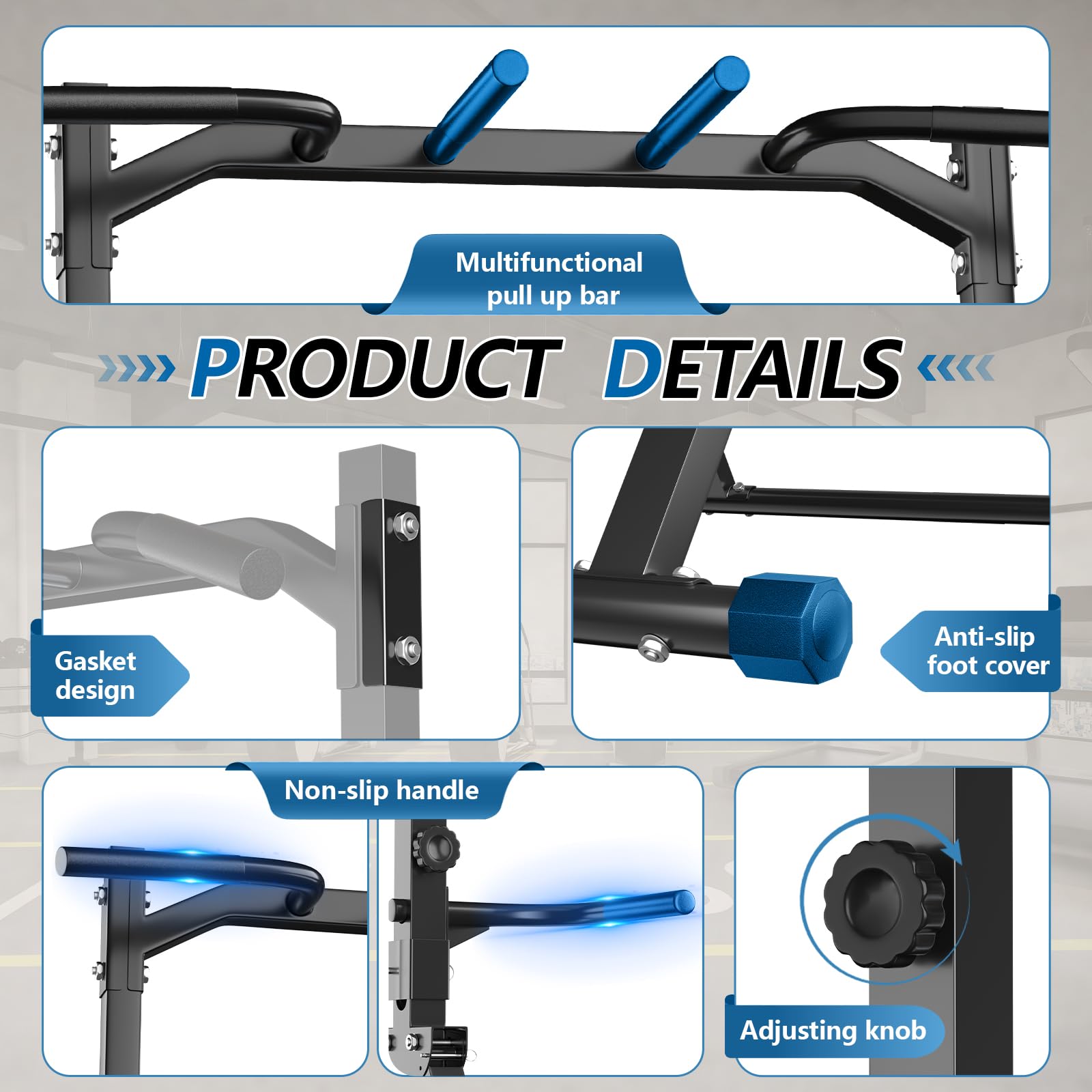 Pull Up Bar for Home Gym - Power Tower with Dip Station for Strength Training & Fitness Workouts - Perfect for Home Exercise, Calisthenics & Full Body Workouts