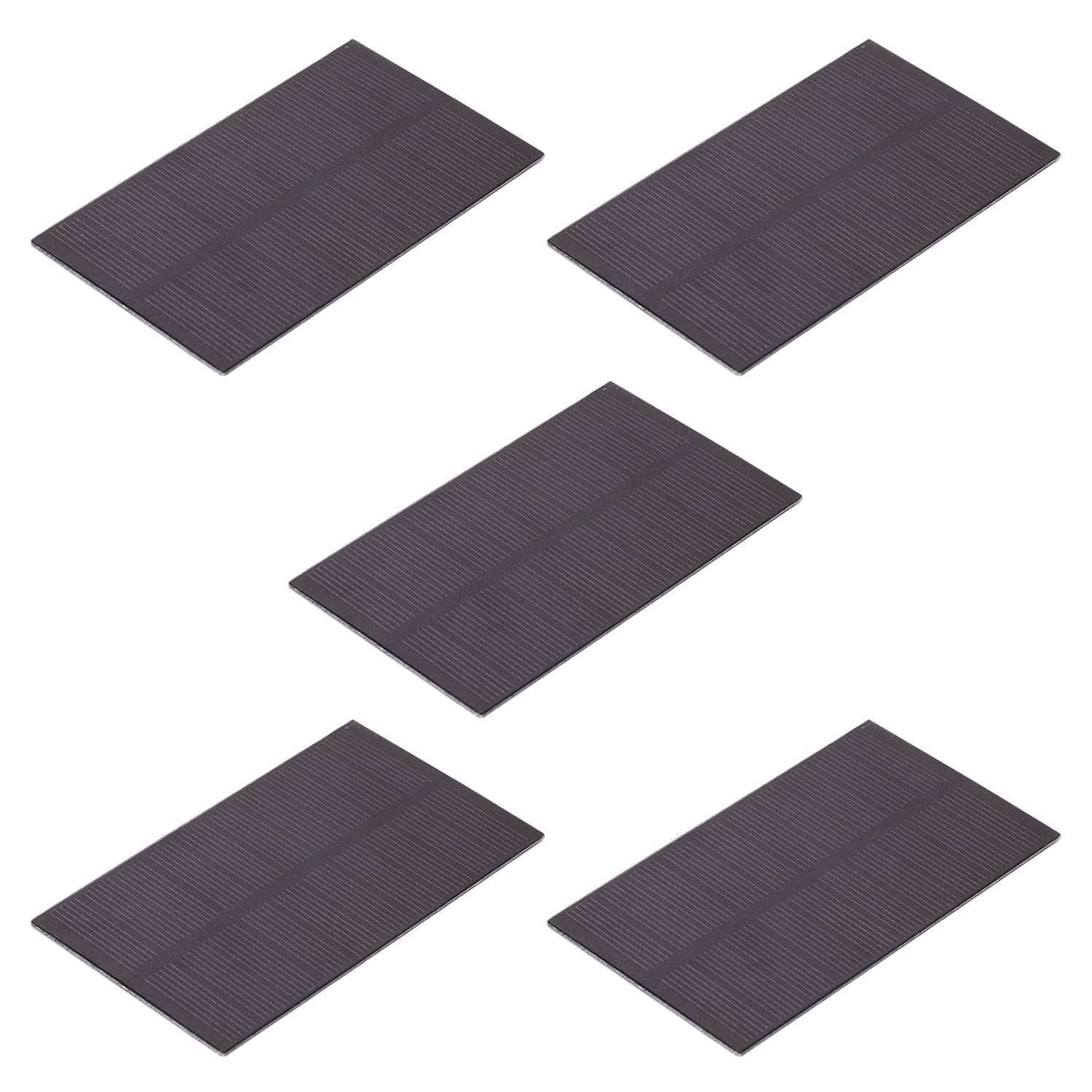 5V 1W Mini Solar Panels - 5Pcs Polycrystalline Solar Cells for DIY Solar System, Light Electric Toys, and Solar Battery Charger (4.21