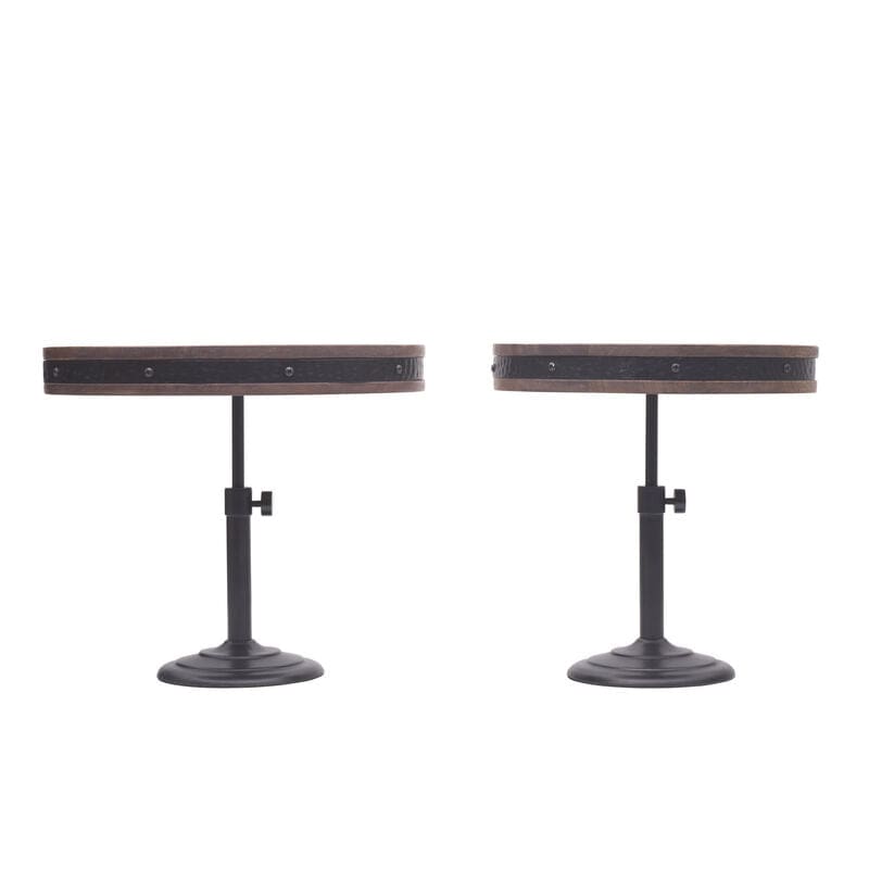 Rustic Set of 2 Adjustable Serving Platter Cake Stands - Perfect for Weddings, Parties & Home Decor | Elegant Dessert Display for Cakes, Pastries & Appetizers