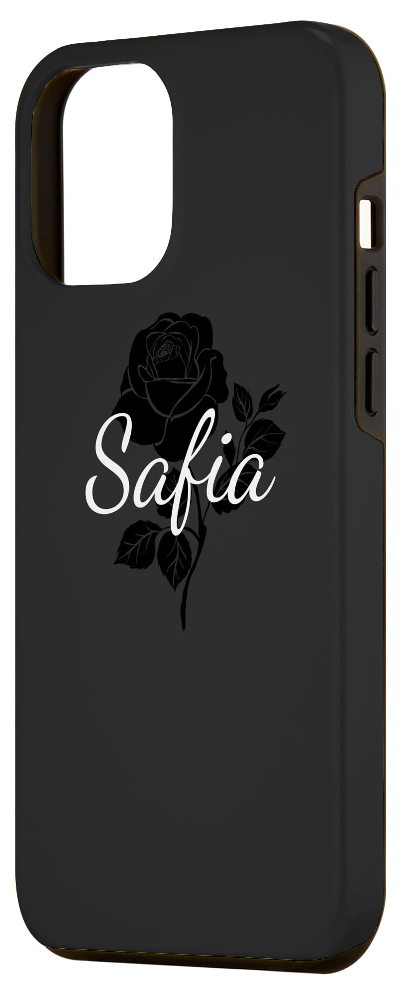iPhone 12 Pro Max Case - Custom Black Rose Gray Personalized Phone Cover | Slim Protective Case for Everyday Use & Special Occasions