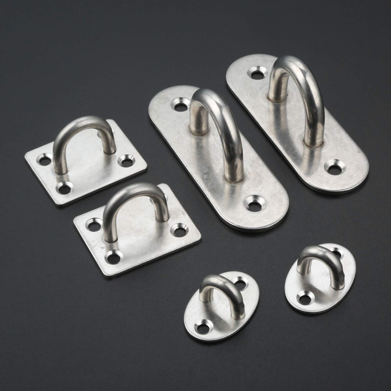 1Pc Stainless Steel U-Shaped Ceiling Mount Hook - Heavy Duty Base for Ceiling Fans, Hammocks, Leisure Sofas, Sandbags & Rings - 100 x 33mm (DUO ER) - Perfect for Home Gym, Patio, Garage & Outdoor Use