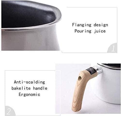 Non-Stick Aluminum Alloy Wok Frying Pan with Lid - Milk Pan, Soup Pot & Household Cooking Pot - Anti-Scalding Handle (Color B) - Perfect for Stir-Frying, Boiling & Everyday Cooking