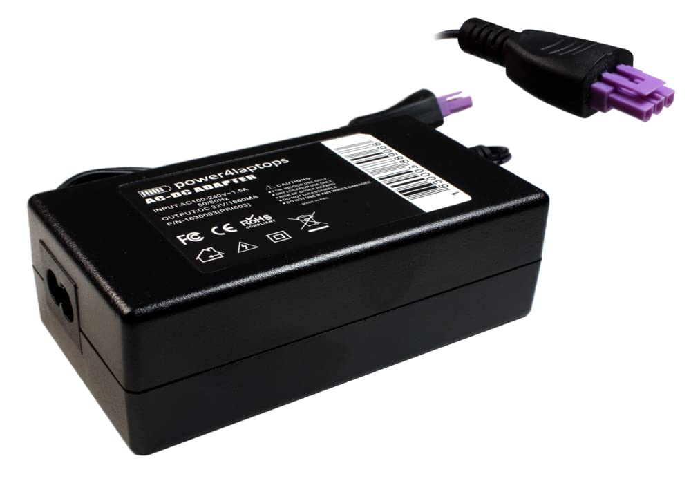 HP Photosmart C3150 AC Adapter Printer Power Supply Replacement - Compatible with HP Photosmart C3150 All-in-One Printer | Perfect for Home & Office Printing