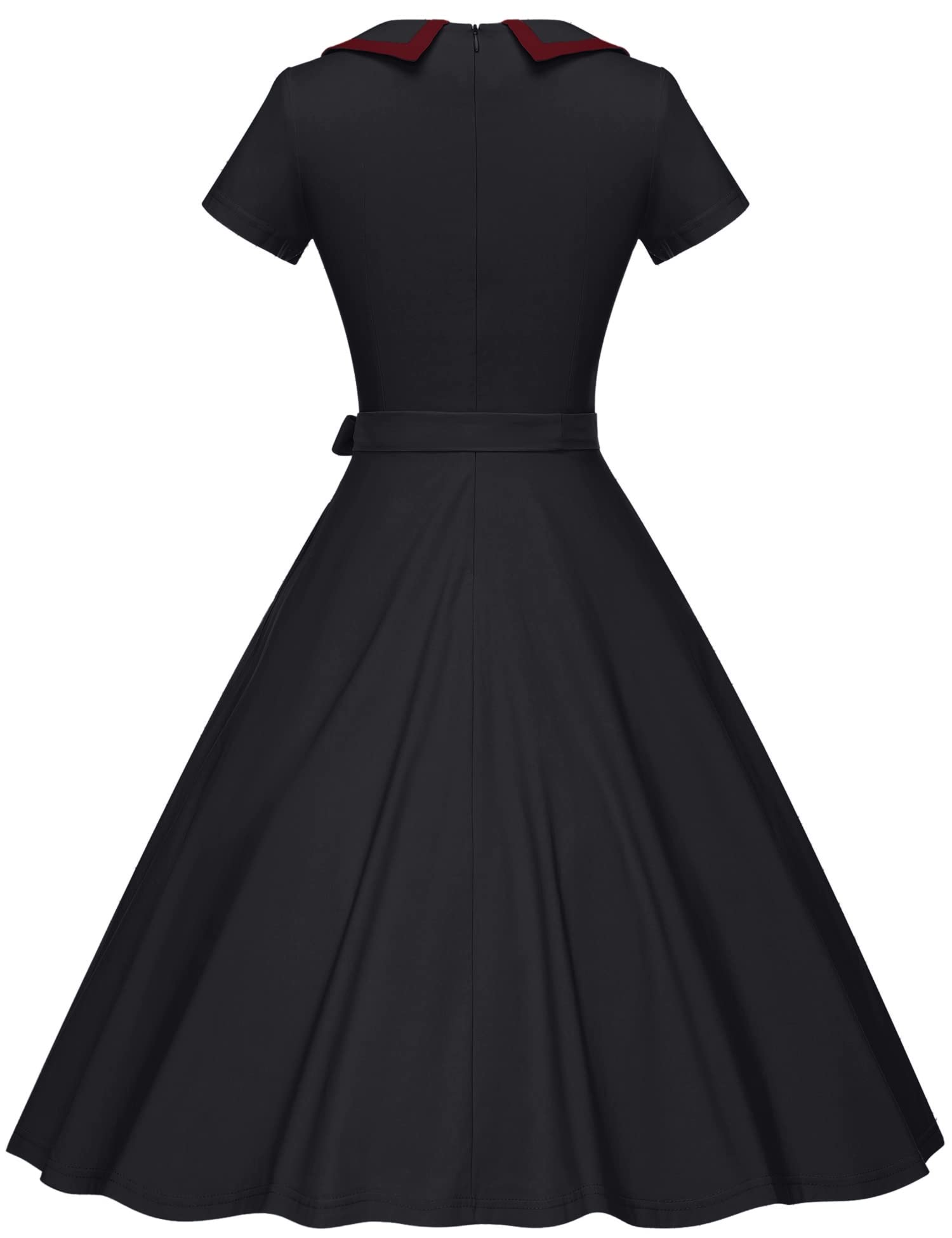 Vintage 1950s Swing Dress for Women - Stretchy Retro Dress with Pockets | Perfect for Cocktail Parties, Date Nights & Vintage Fashion Lovers