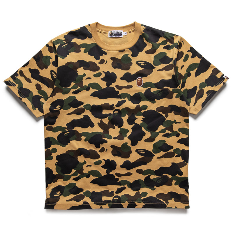 BAPE 1st Camo Point Tee - Yellow | Streetwear Fashion for Men | Perfect for Casual Wear, Urban Outfits & Hip-Hop Style