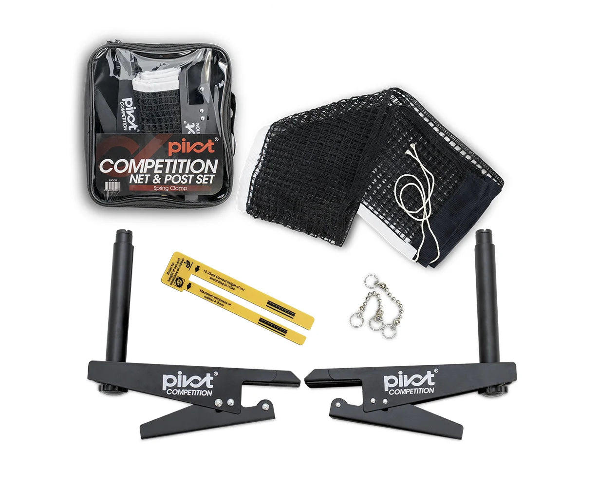 PIVOT FGDCPS Competition Volleyball Net & Post Set - Professional Outdoor Sports Equipment for Beach, Backyard, and School Games
