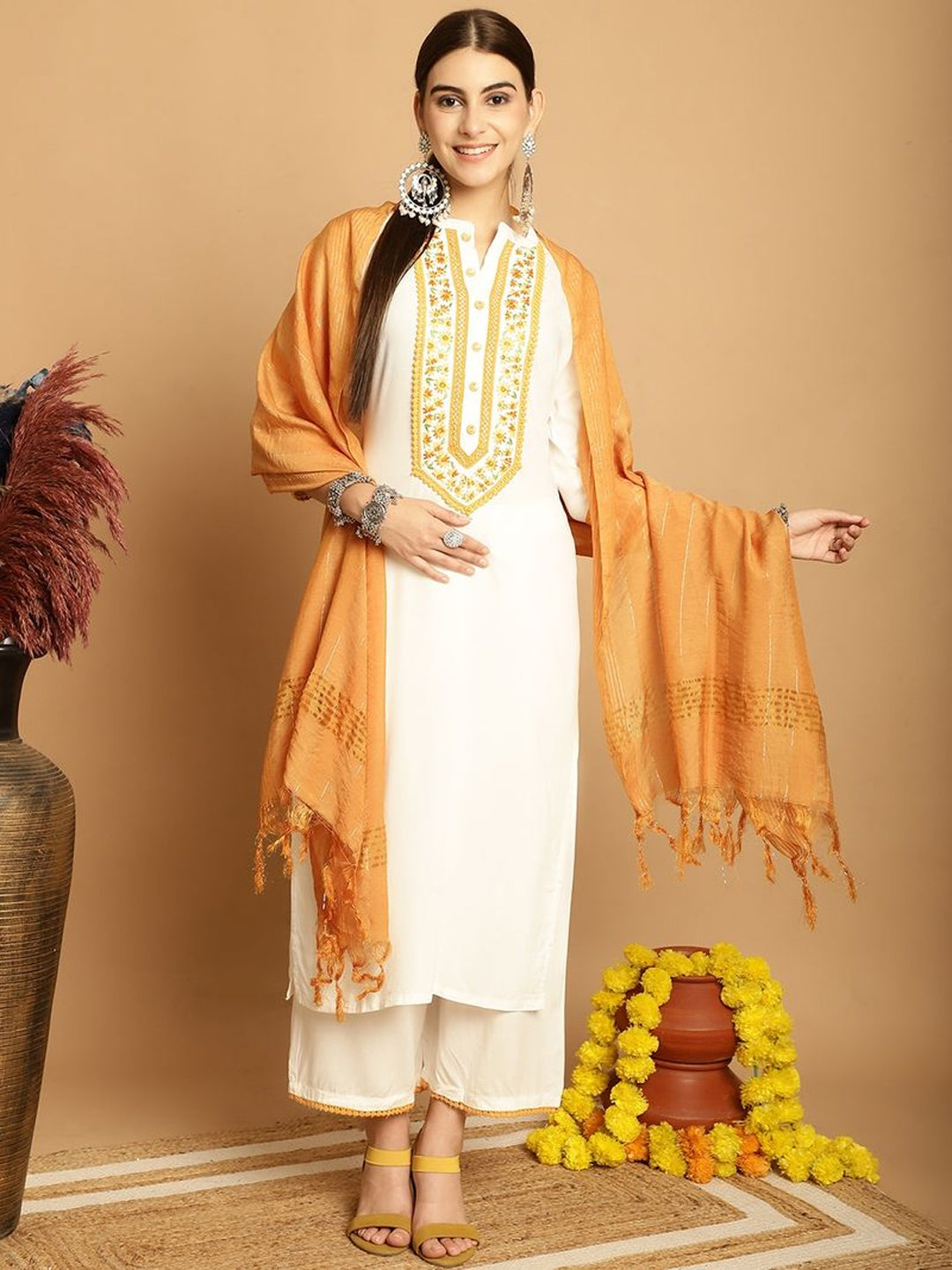 Trendy Embroidered Palazzo Suit Set for Women - Elegant Designer Ready-to-Wear Outfit for Parties, Weddings & Special Occasions
