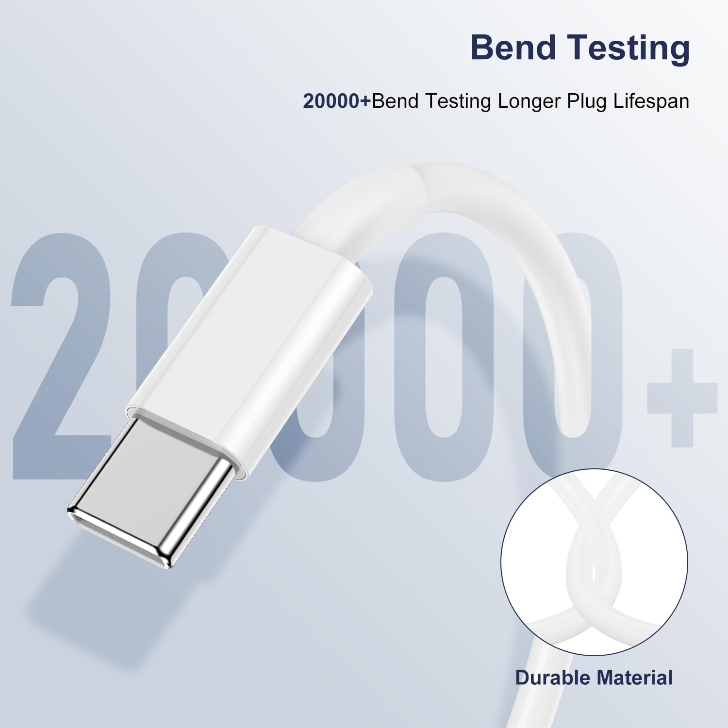 2-Pack 60W USB C to USB C Fast Charging Cable 3M/10ft for iPhone 15/Pro/Max/Mini, MacBook, iPad Air/Mini/Pro, Samsung Galaxy S23/S23+/S22/S22+ - PD Compatible Charger Cord for Home, Office & Travel