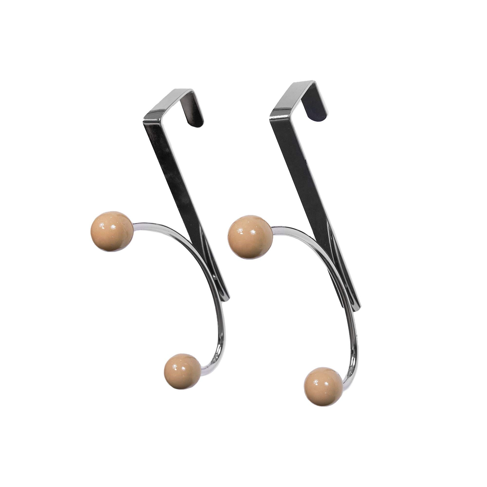 Elegant Home Fashions Mocha Door Hooks - Decorative Wall Hooks for Coats, Hats & Bags - Perfect for Entryway, Bedroom & Closet Organization