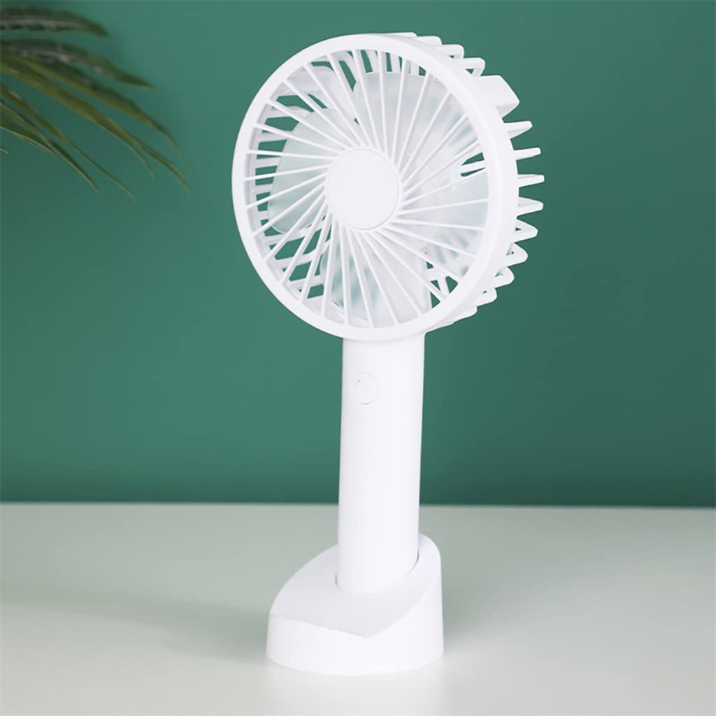 YFSDX Mini Portable USB Rechargeable Handheld Fan - White Personal Desktop Air Cooler for Office, Travel, Outdoor & Home Use | Compact Cooling Solution for Summer