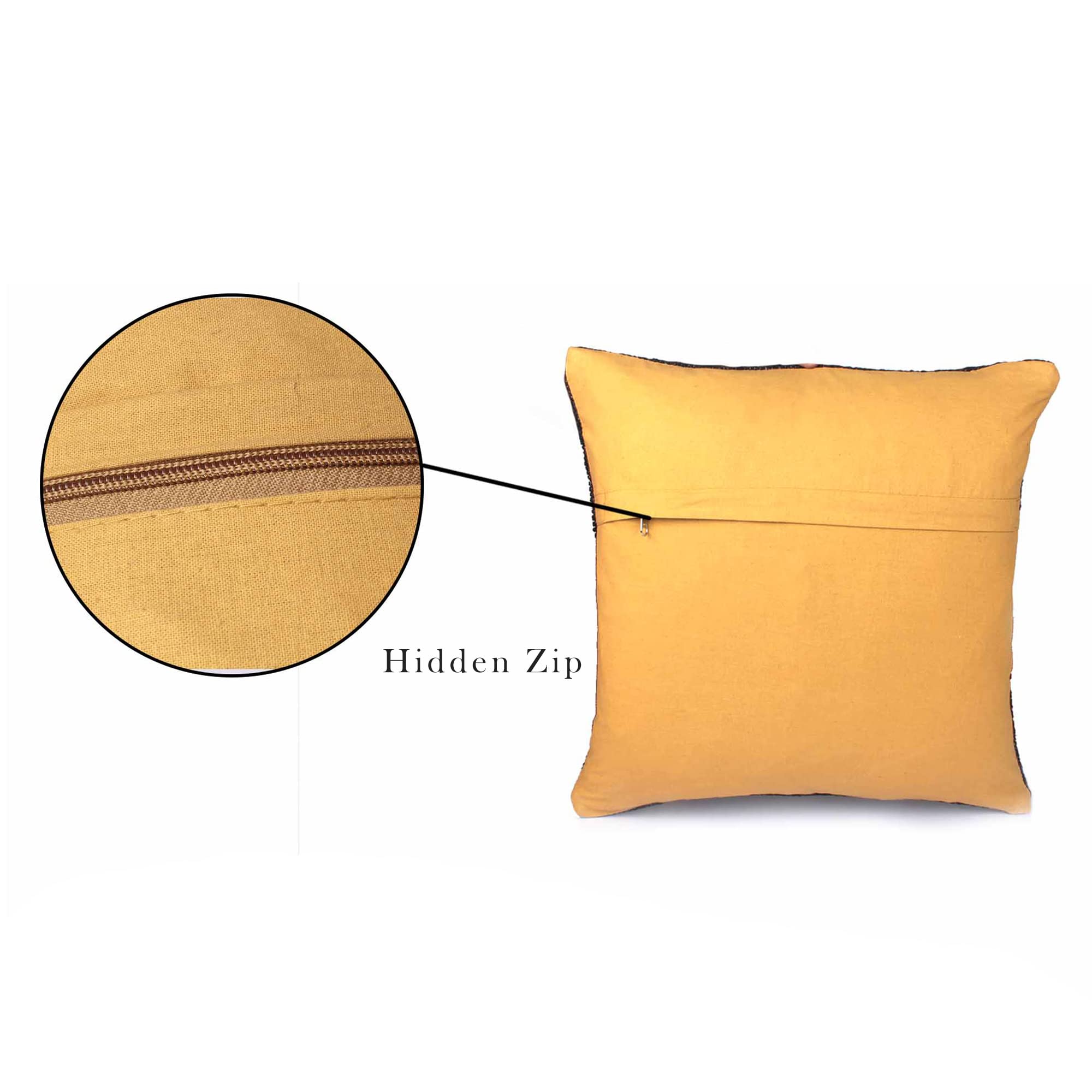 Set of 5 Handmade Jute Pillow Covers 18x18 Inch - Bohemian Kilim Square Cushion Cases for Sofa, Bed & Home Decor - Perfect for Christmas, Living Room & Boho Style Interior Design