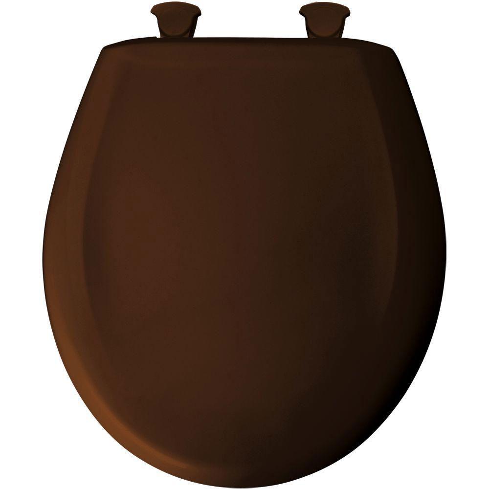 Bemis Round Closed Front Toilet Seat in Swiss Chocolate 529722 - Durable & Comfortable Toilet Seat for Bathroom Upgrade - Perfect for Home, Hotel & Office Use