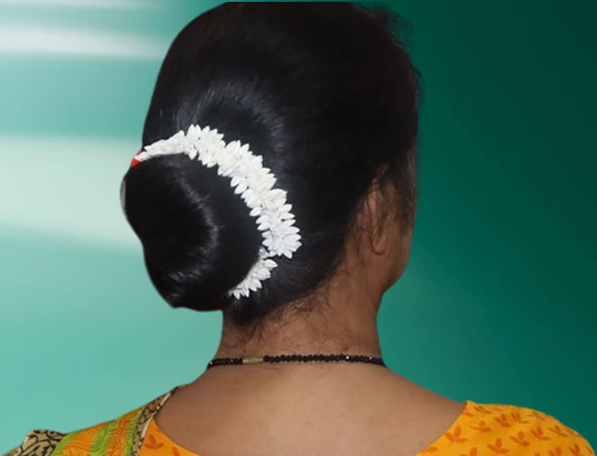 Anagha Hair Accessories for Bun Making - 4-Piece Bridal Hair Pin Set with Gajra Pins - Perfect for Weddings, Parties & Special Occasions