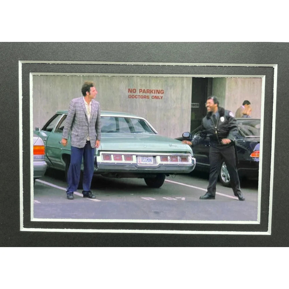 Jerry Seinfeld Signed Kramer 8x10 Photo with Car License Plate Framed Collage - JSA COA Authenticated Autograph - Perfect for TV Show Memorabilia Collectors and Seinfeld Fans Home Decor