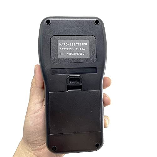 Portable Leeb Hardness Tester Meter - Digital Durometer with 170-960HLD Range, 600 Memory Groups (HL/HB/HRB/HRC/HRA/HV/HS) for Steel, Stainless Steel, Aluminum, Brass, Copper & Bronze - Ideal for Metalworking, Quality Control & Industrial Testing