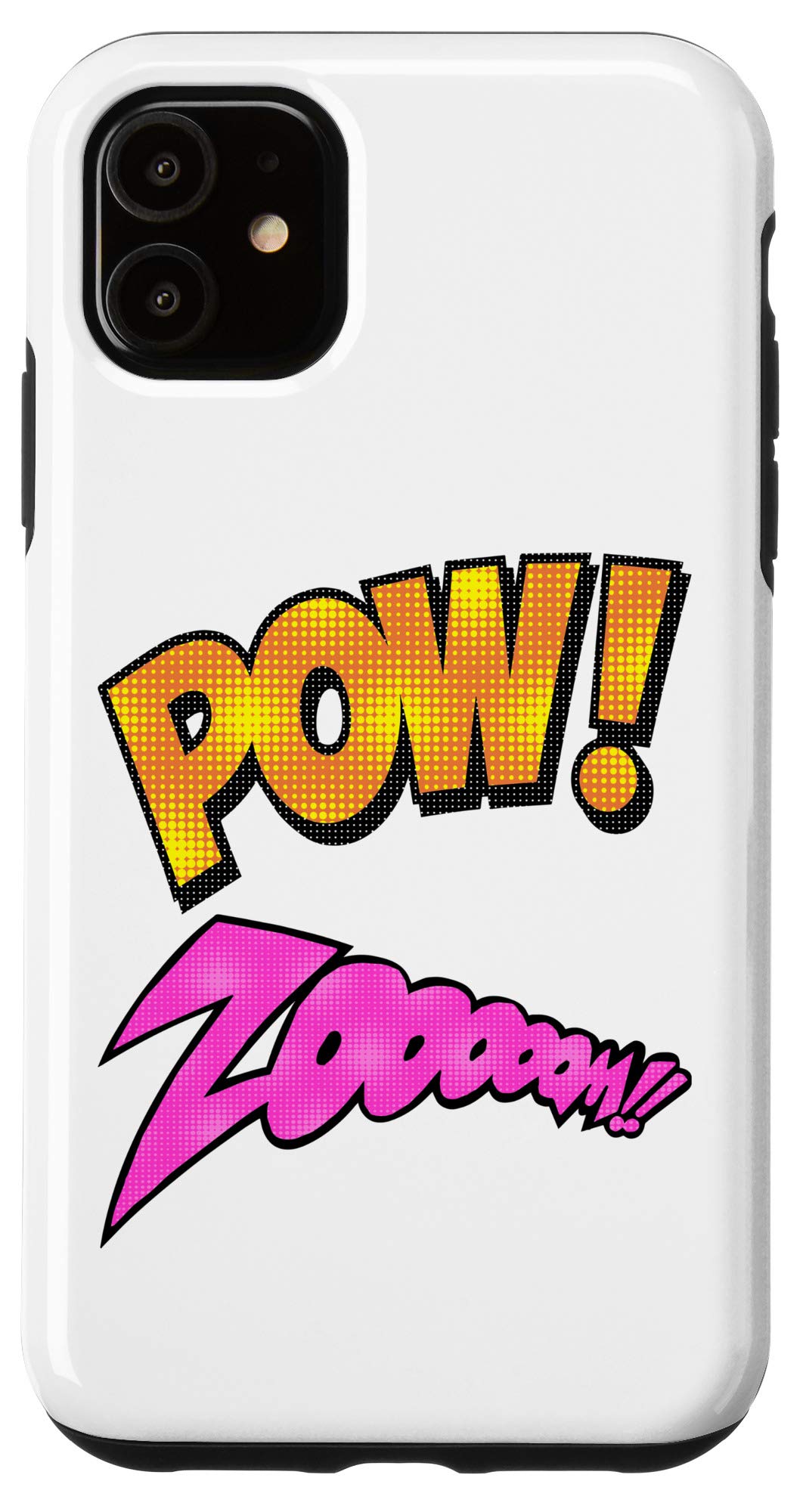 iPhone 11 Comic Book Style Shockproof Case - POW! ZOOM! Graphic Design Protective Cover for iPhone 11 - Perfect for Superhero Fans, Comic Lovers & Pop Culture Enthusiasts