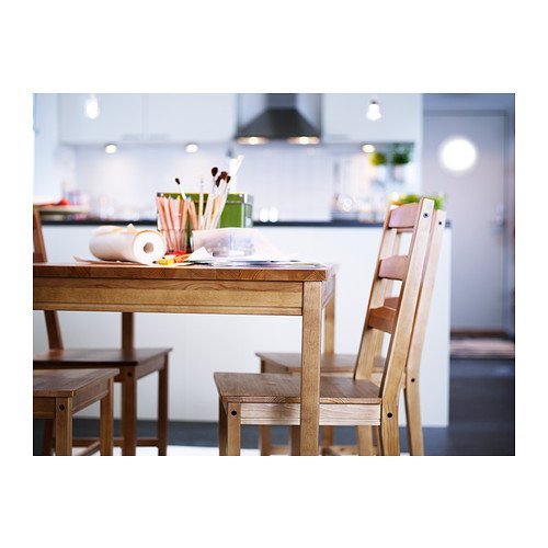 Solid Pine Dining Table and 4 Chairs Set - Rustic Wood Kitchen Furniture for Small Spaces, Breakfast Nook & Cozy Family Meals