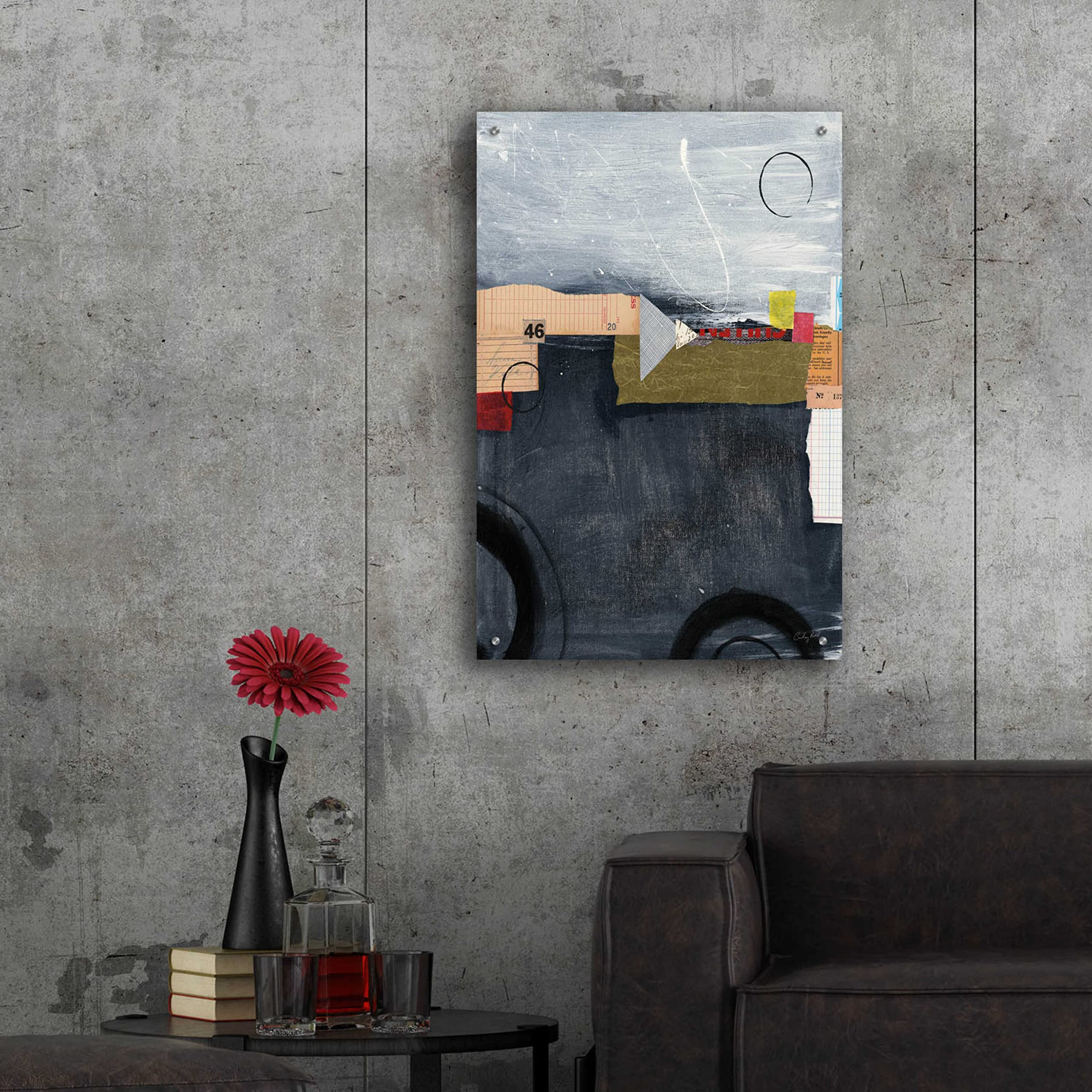 Abstract 46 Acrylic Glass Wall Art by Courtney Prahl - 24x36 Inches Modern Canvas Painting for Living Room, Bedroom & Office Decor