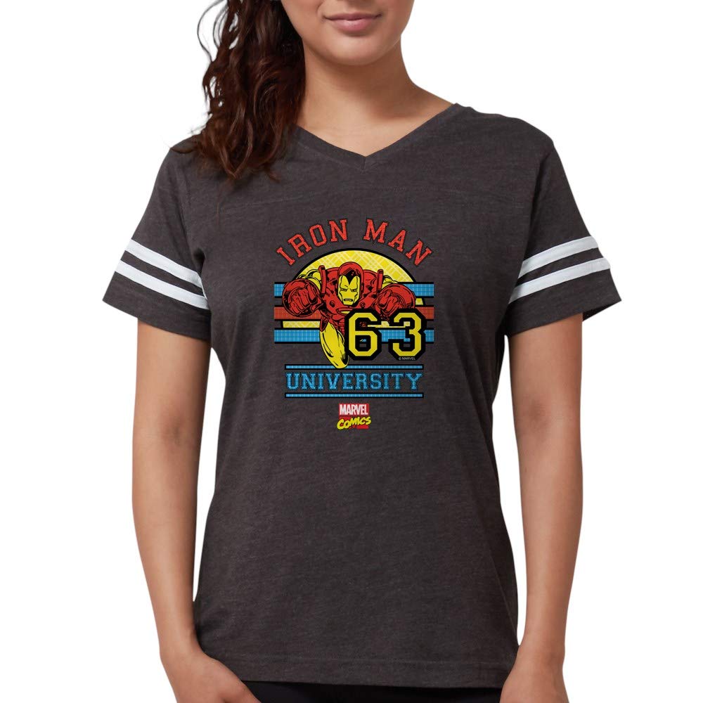 Iron Man University Women's Football Shirt - Superhero Marvel Fan Jersey for Game Day & Cosplay