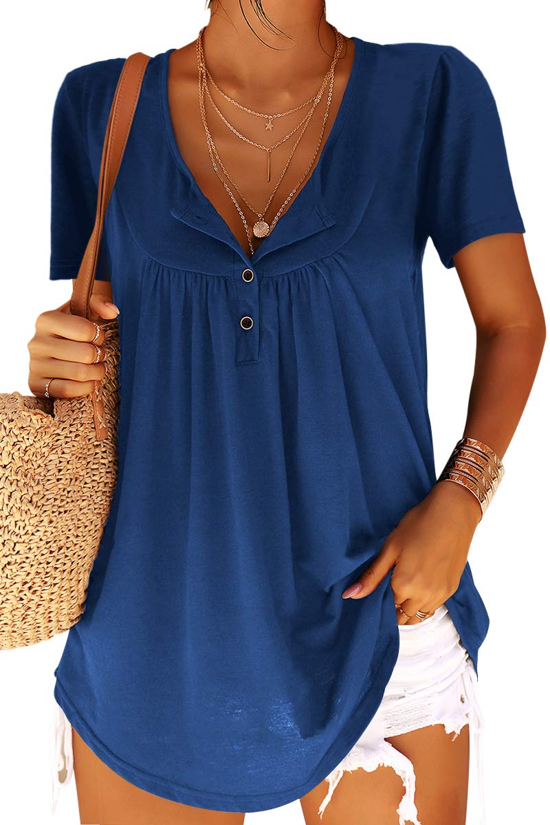 Women's Casual Sleeveless Button Down Tank Top - Solid Color Summer Tunic Vest Flowy Cami Top for Beach, Travel & Everyday Wear